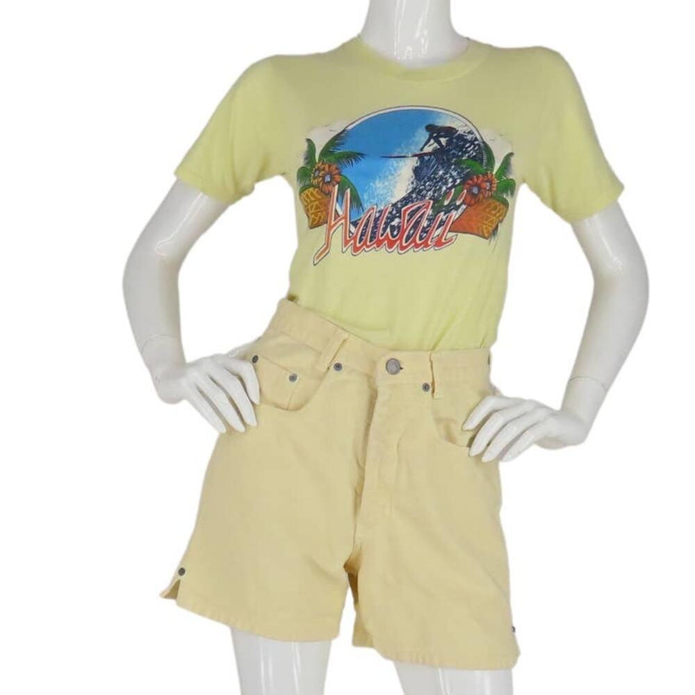 Vintage Bill Blass Yellow Jean Shorts 26